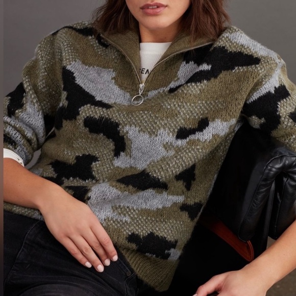 NWT Anthropologie camo sweater - Picture 2 of 10